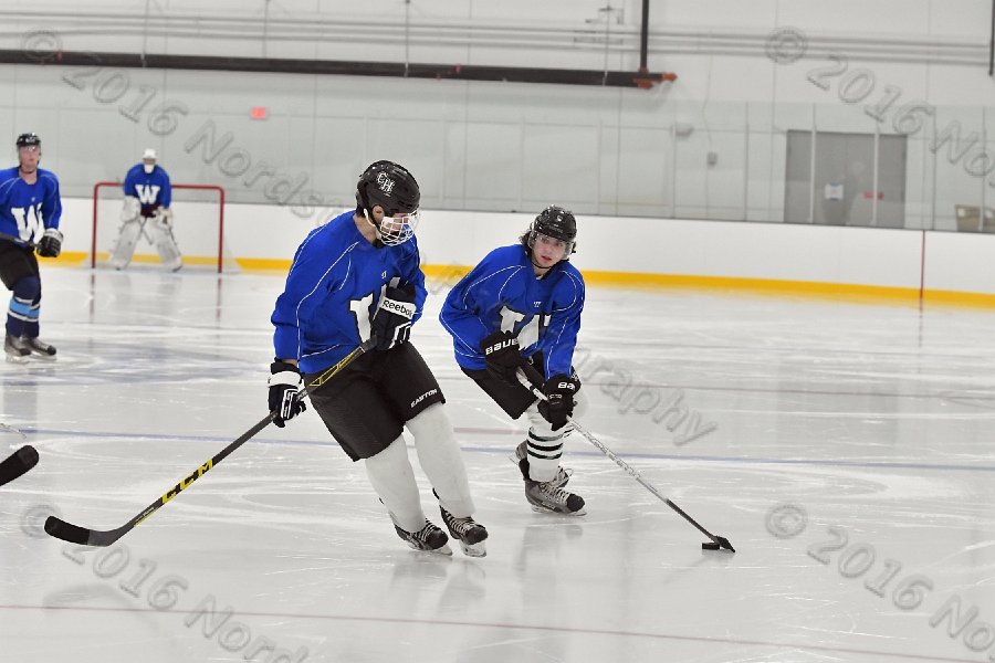 Wheaton College Men\'s Ice Hockey vs Middlesex Community College. - Photo By: KEITH NORDSTROM